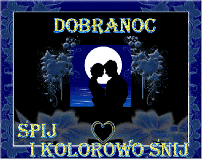 Całująca się para na dobranoc